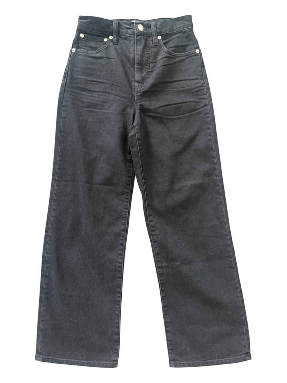 Madewell Black Slim Wide Leg Crop Jeans Size 24